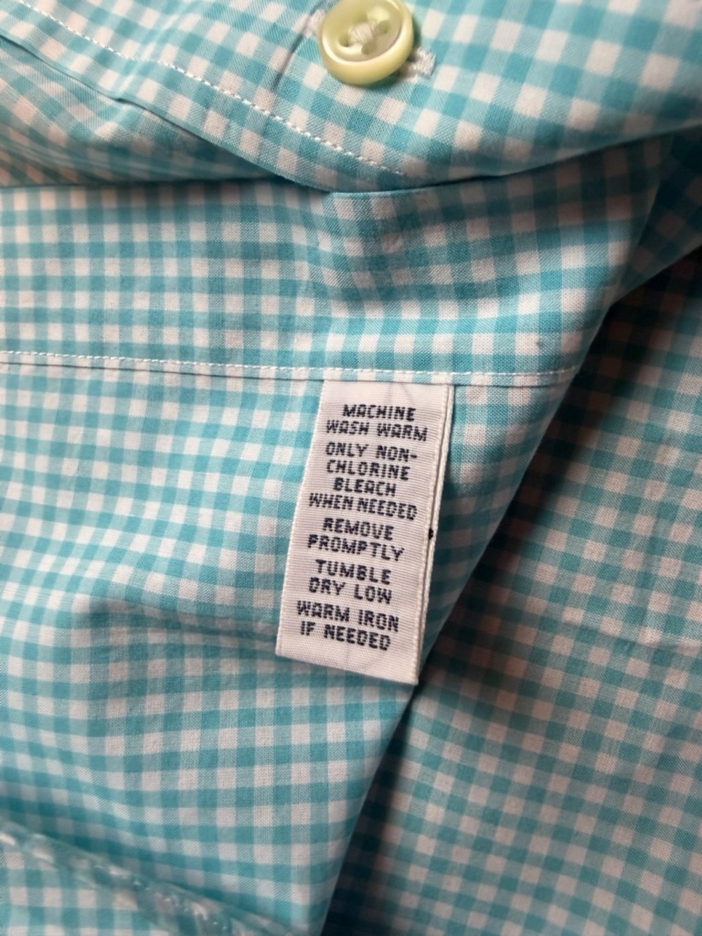 Ralph Lauren Men’s Sky Blue Plaid Gingham Button-Down Shirt - Picture 6 of 7